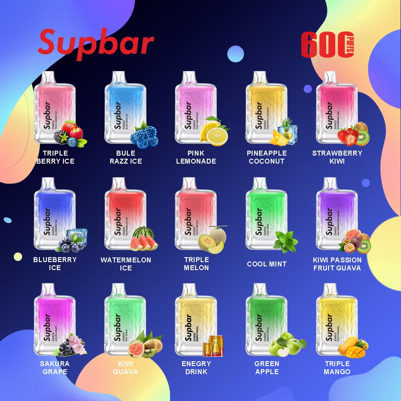 Supbar Sn 600 Puffs  Pod Box